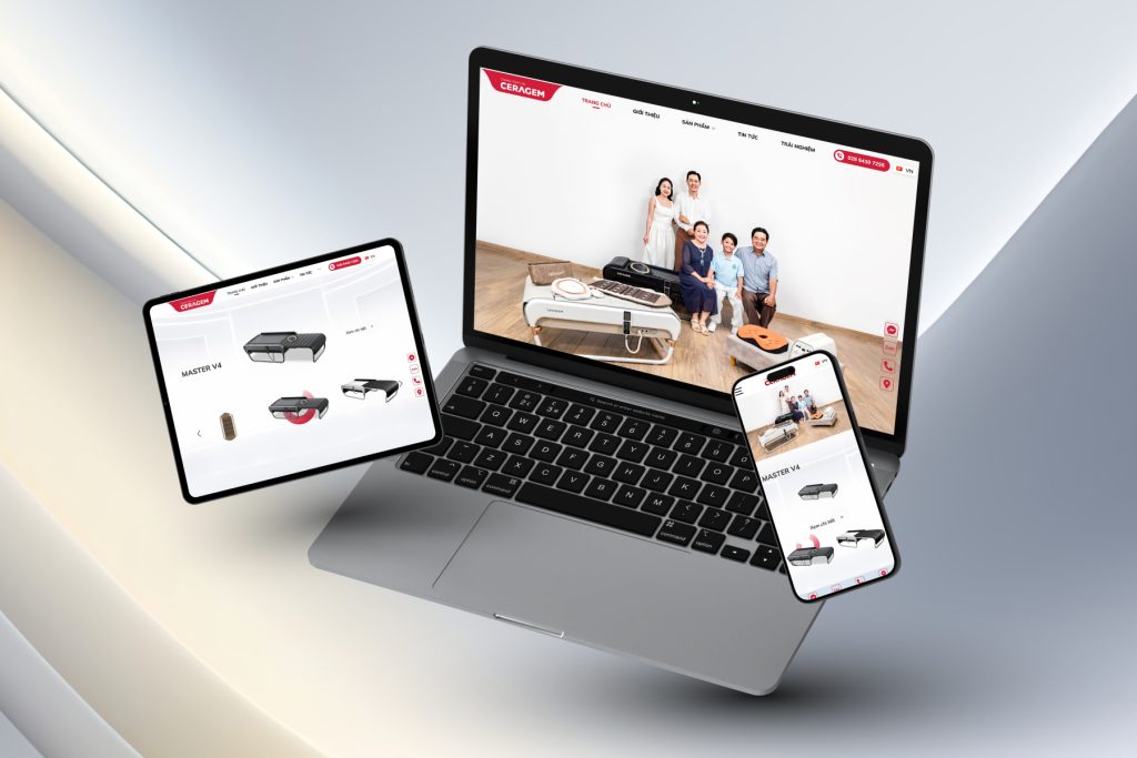 Giao diện Website Ceragem
